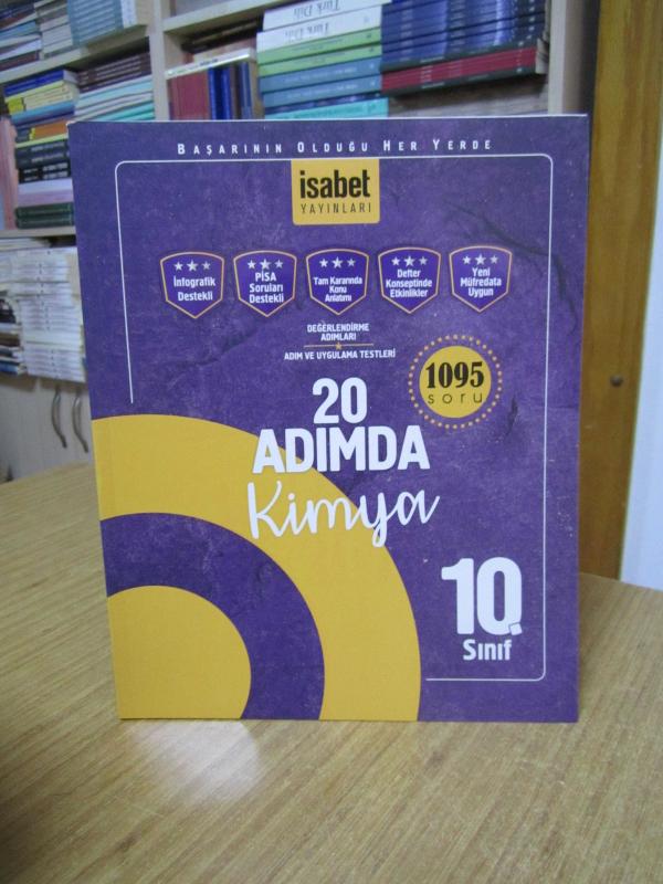 10. Sınıf 20 Adımda Kimya 1095 Soru / İsabet Yayınları