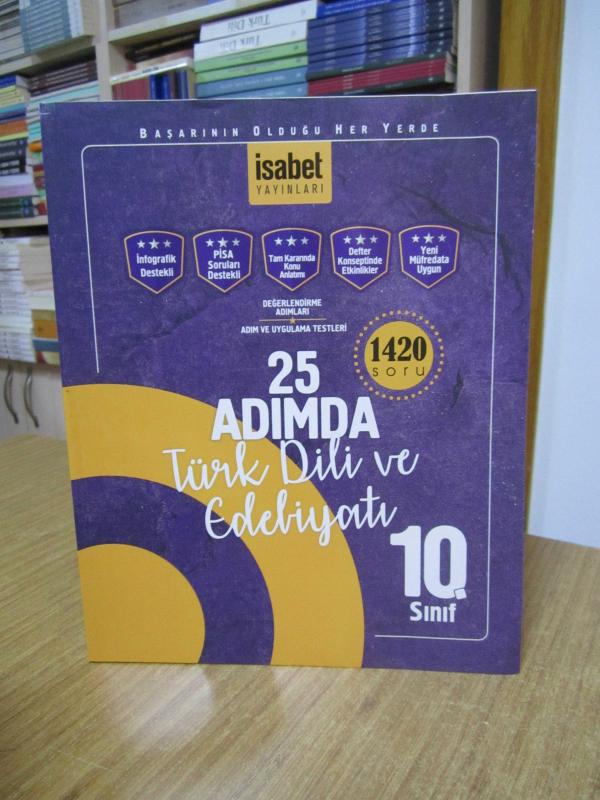 10. Sınıf 25 Adımda Türk Dili ve Edebiyatı 1420 Soru / İsabet Yayınları