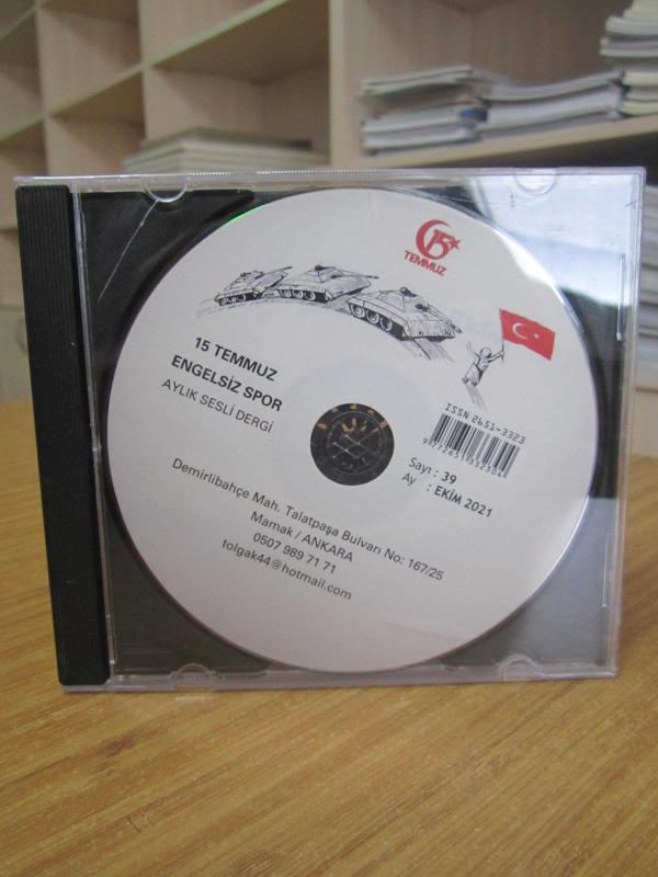 15 Temmuz Engelsiz Spor Aylık Sesli Dergi [CD] - Sayı 39 - Ekim 2021