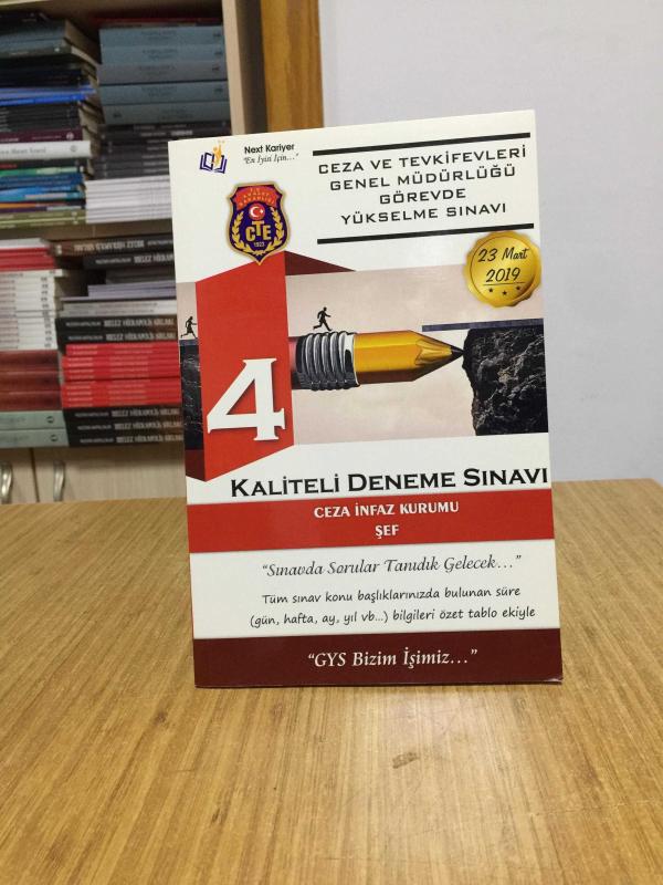2019 Ceza ve Tevkifevleri Genel Müdürlüğü GYS Şef 4 Kaliteli Deneme Sınavı Next Kariyer Yayınları