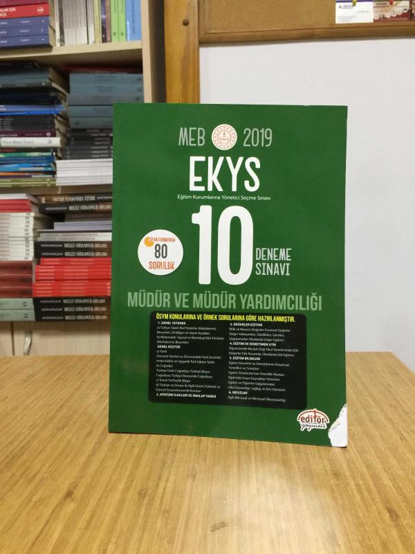 2019 MEB Müdür ve Müdür Yardımcılığı 10 Deneme Sınavı Editör Yayınevi