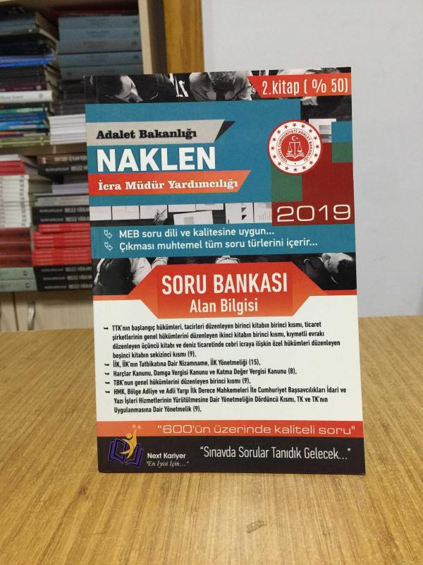 2019 Naklen Adalet Bakanlığı İcra Müdür Yardımcılığı 2. Kitap Soru Bankası Alan Bilgisi Next Kariyer Yayınları