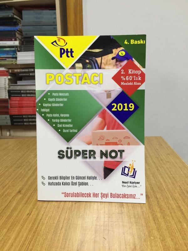 2019 PTT Postacı Yazılı Sınavı Süper Not Next Kariyer Yayınları