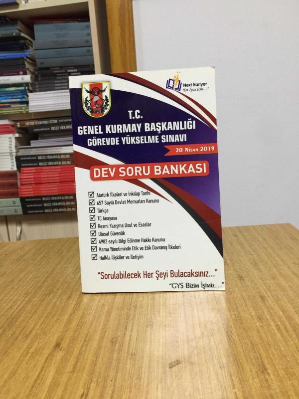 2019 TC Genelkurmay Başkanlığı Görevde Yükselme Sınavı Dev Soru Bankası Next Kariyer Yayınları