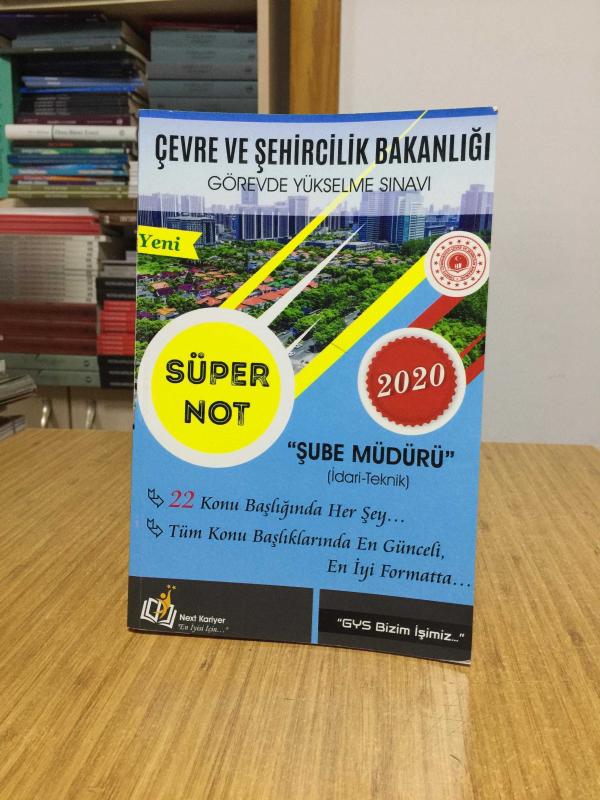 2020 Çevre ve Şehircilik Bakanlığı Görevde Yükselme Sınavı İdari Teknik Süper Not Next Kariyer Yayınları