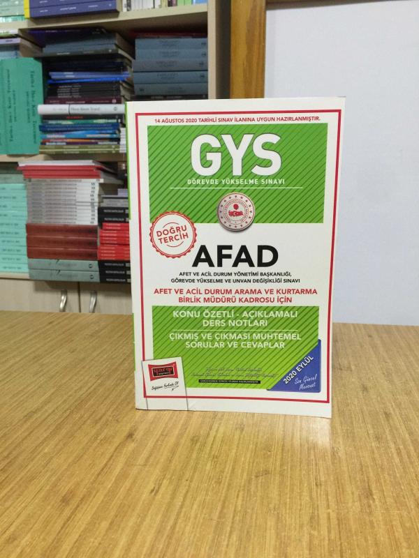 2020 GYS AFAD Afet ve Acil Durum Arama ve Kurtarma Birlik Müdürü Kadrosu İçin Konu Özetli Çıkmış ve Çıkması Muhtemel Sorular Yargı Yayınları