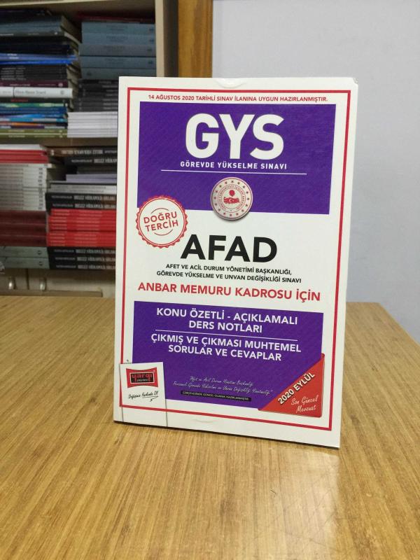 2020 GYS AFAD Anbar Memuru Kadrosu İçin Konu Özetli Çıkmış ve Çıkması Muhtemel Sorular Yargı Yayınları