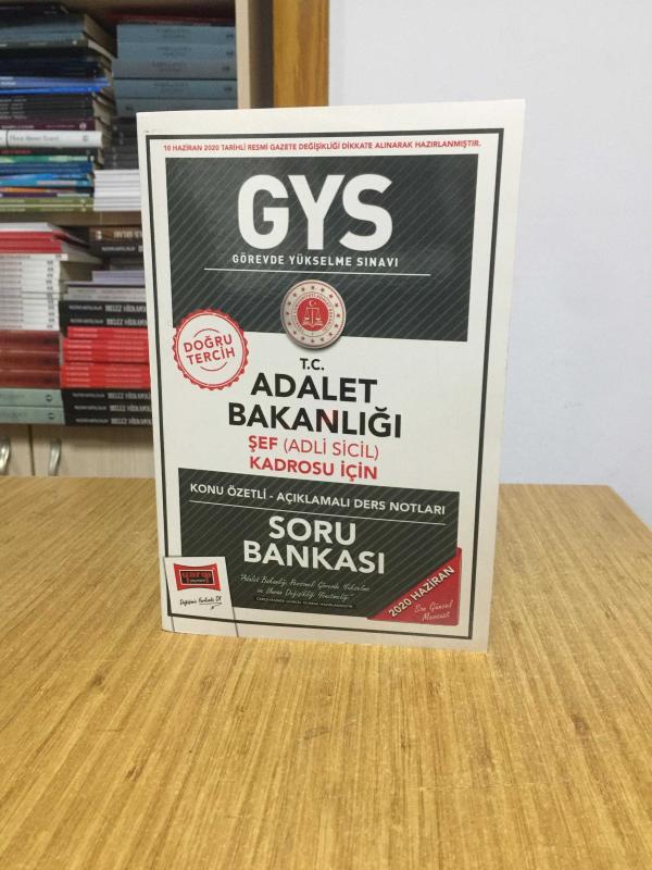 2020 GYS T.C. Adalet Bakanlığı Şef (Adli Sicil) Kadrosu İçin Konu Özetli Soru Bankası Yargı Yayınları