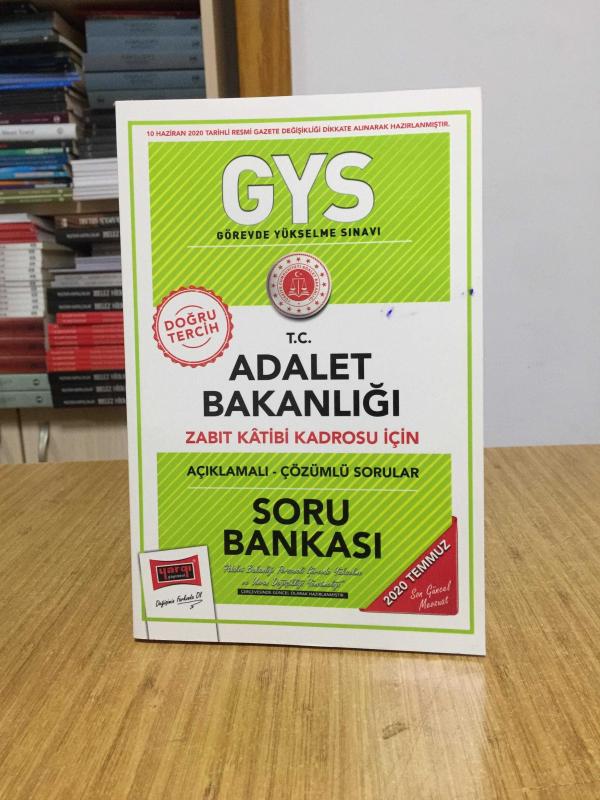 2020 GYS T.C. Adalet Bakanlığı Zabıt Katibi Kadrosu İçin Açıklamalı Soru Bankası Yargı Yayınları