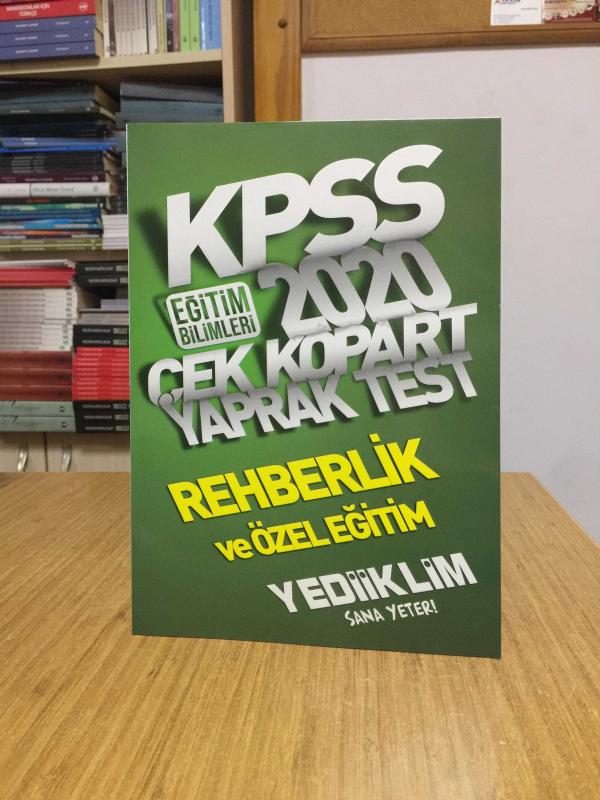 2020 KPSS Eğitim Bilimleri Rehberlik ve Özel Eğitim Çek Kopart Yaprak Test Yediiklim Yayınları