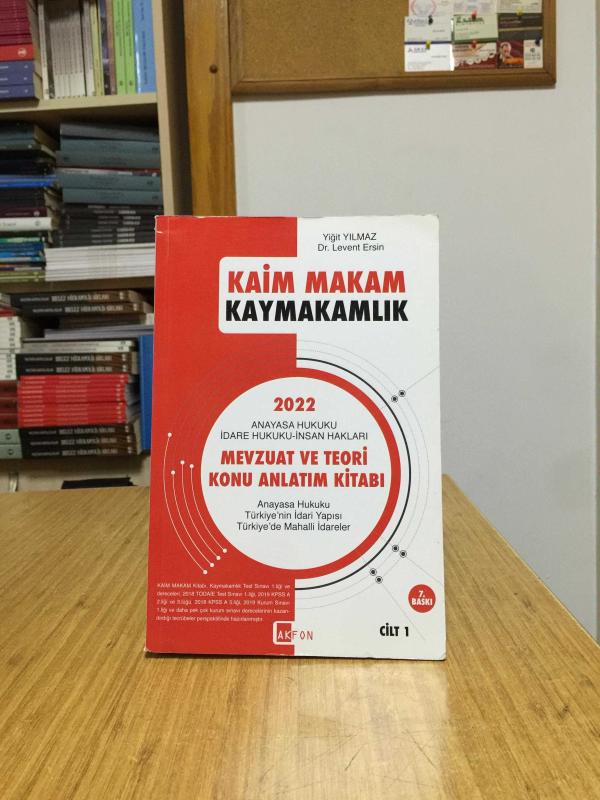 2022 KAİM MAKAM Kaymakamlık Mevzuat ve Teori Konu Anlatım Kitabı (1.CİLT) Akfon Yayınları 7.Baskı