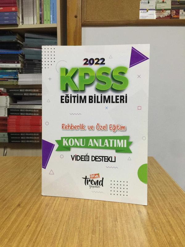 2022 KPSS Eğitim Bilimleri Rehberlik ve Özel Eğitim Konu Anlatımı Yeni Trend Yayınları