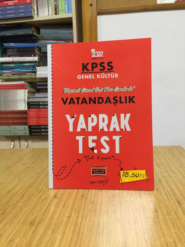2022 KPSS Lisans Genel Kültür Vatandaşlık Yaprak Test Yargı Yayınları