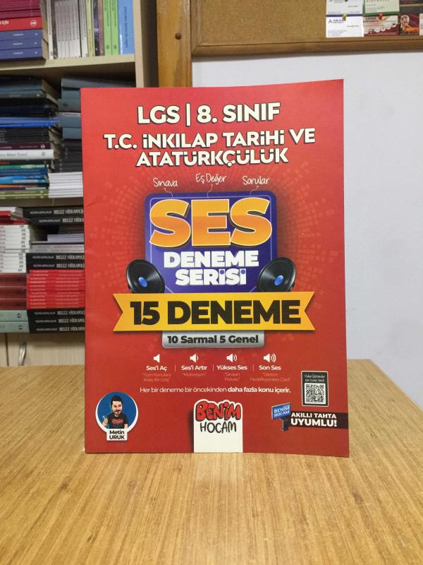 2022 LGS 8.Sınıf T.C. İnkılap Tarihi ve Atatürkçülük SES Deneme Serisi 15 Deneme Benim Hocam Yayınları