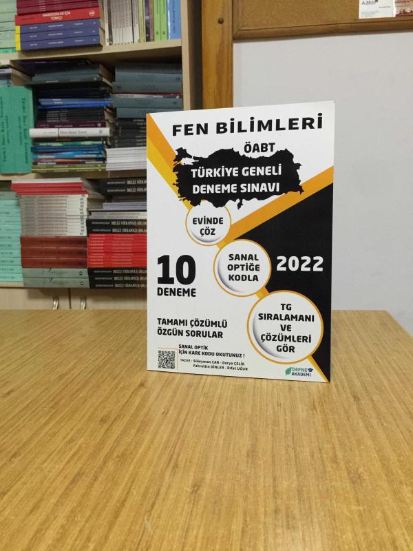 2022 ÖABT Fen Bilimleri Öğretmenliği Türkiye Geneli 10 Deneme Defne Akademi Yayınları