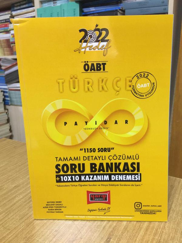 2022 ÖABT Payidar Türkçe Öğretmenliği 1150 Soru Tamamı Detaylı Çözümlü Soru Bankası 10x10 Kazanım Denemesi Yargı Yayınları
