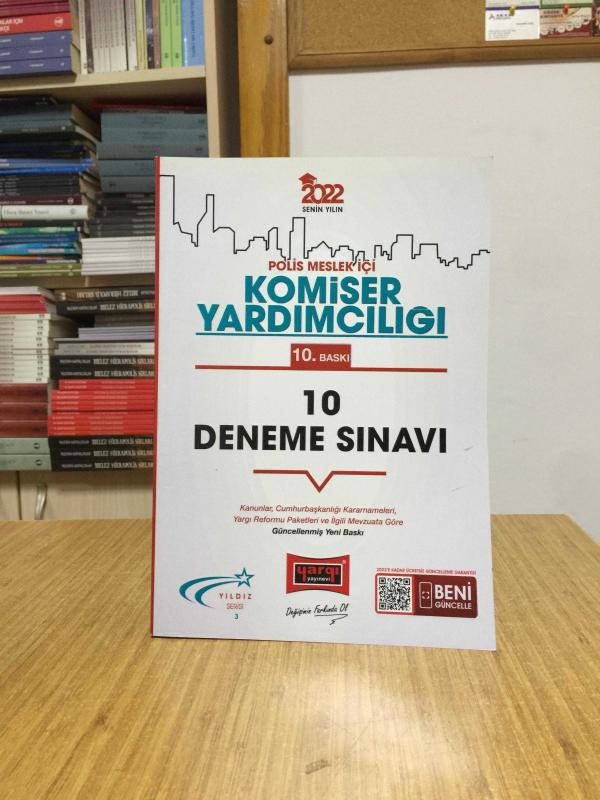 2022 Polis Meslek İçi Komiser Yardımcılığı 10 Deneme Sınavı Yargı Yayınları