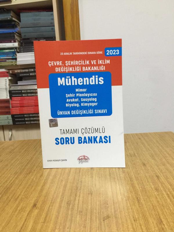 2023 Çevre Şehircilik ve İklim Bakanlığı Mühendis Ünvan Değişikliği Sınavı Tamamı Çözümlü Soru Bankası Editör Yayınları