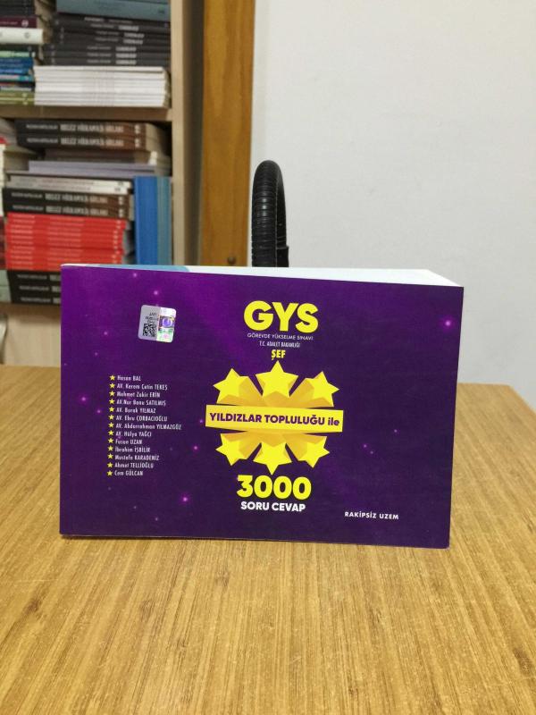 2023 GYS Adalet Bakanlığı Şef 3000 Soru Cevap Kitabı Rakipsiz UZEM