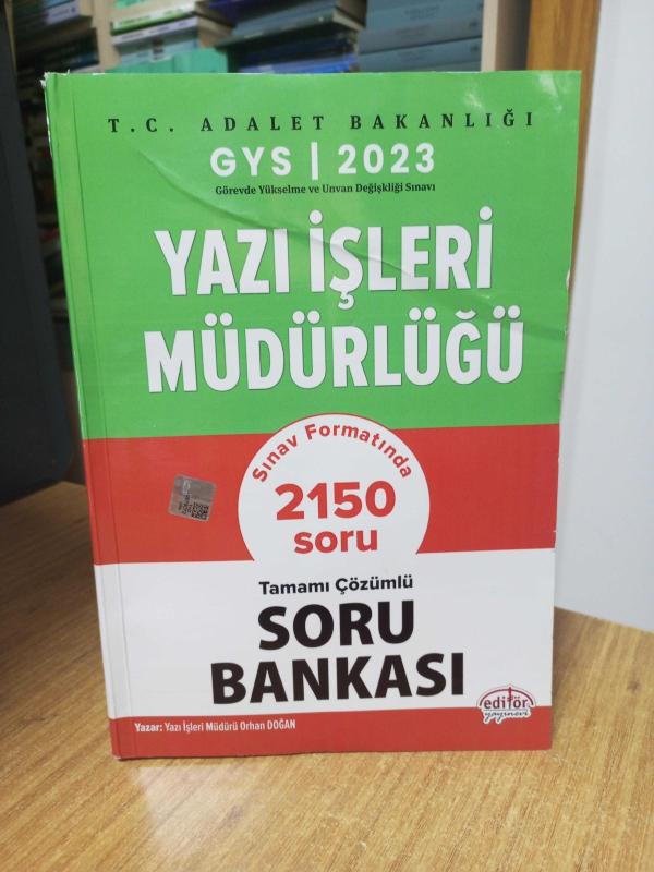2023 GYS ADALET BAKANLIĞI Yazı İşleri Müdürlüğü Görevde Yükselme ve Unvan Değişikliği Sınavı SORU BANKASI