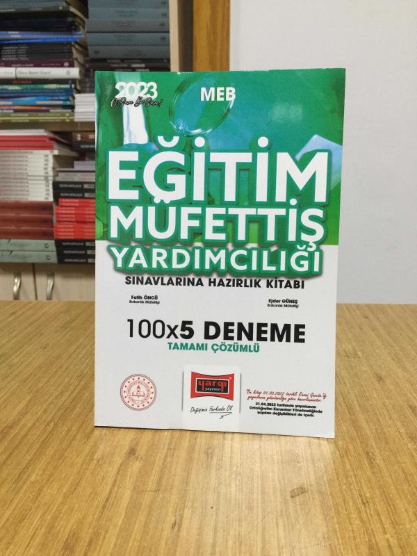 2023 GYS MEB Milli Eğitim Bakanlığı Eğitim Müfettiş Yardımcılığı 100x5 Deneme Çözümlü Görevde Yükselme Yargı Yayınları