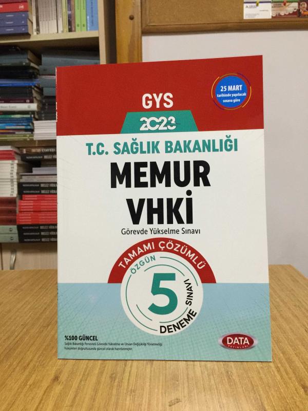 2023 GYS T.C. Sağlık Bakanlığı Memur VHKİ Tamamı Çözümlü 5 Deneme Data Yayınları