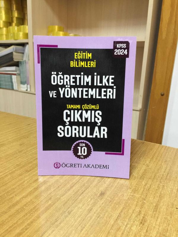 2024 KPSS Eğitim Bilimleri Öğretim İlke ve Yöntemleri Tamamı Çözümlü Çıkmış Sorular (Roman Boy) Öğreti Akademi