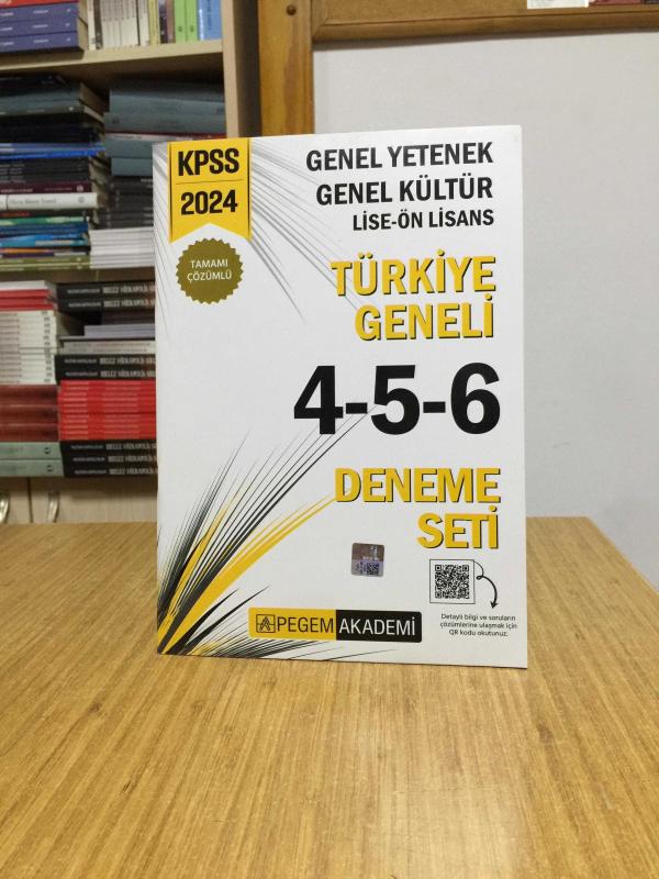 2024 KPSS Lise Ön Lisans Türkiye Geneli 4-5-6 Deneme Seti Pegem Yayınları