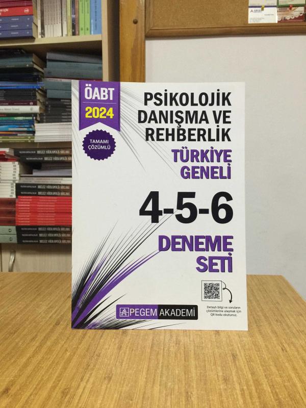 2024 ÖABT Psikolojik Danışmanlık ve Rehber Öğretmenlik Türkiye Geneli 4-5-6 Deneme Seti Pegem Yayınları