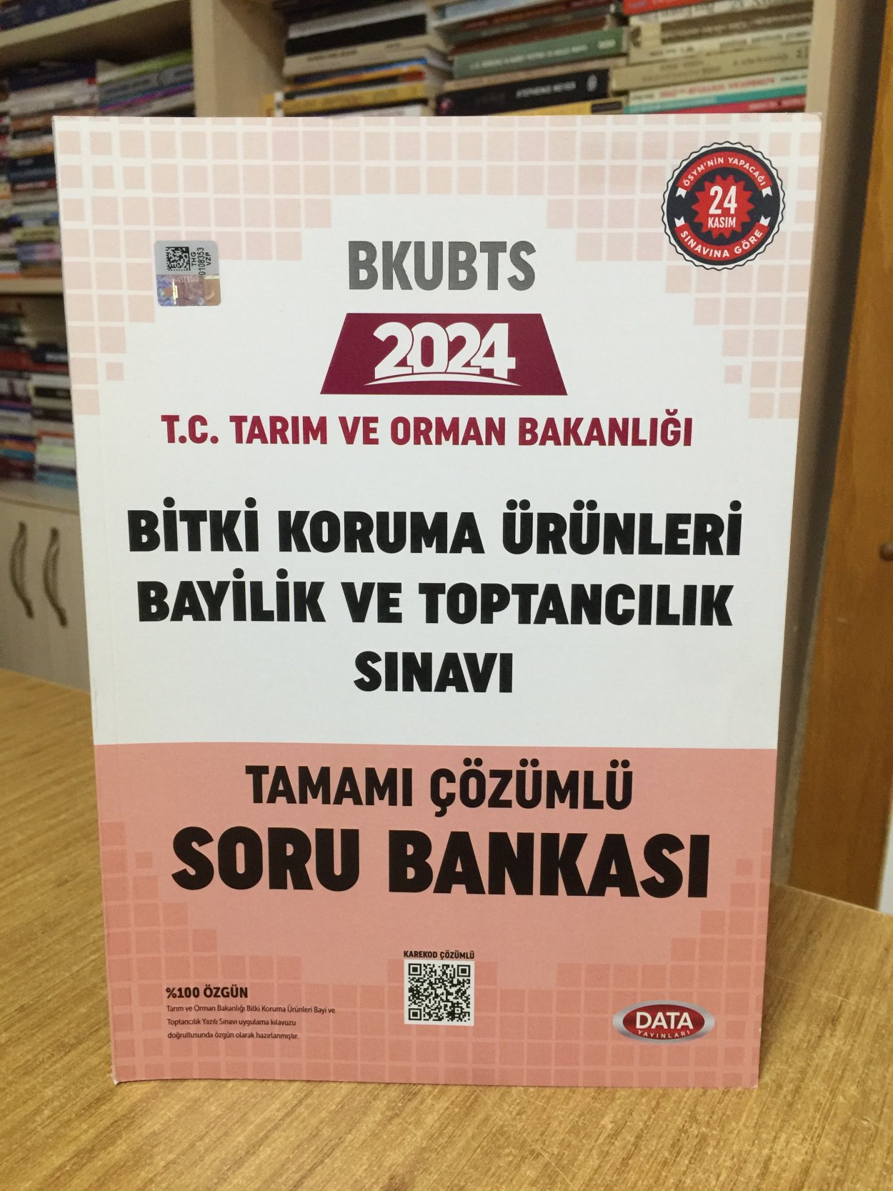 2024 T.C. Tarım ve Orman Bakanlığı Bitki Koruma Ürünleri Bayilik ve Toptancılık Sınavı Soru Bankası Data Yayınları