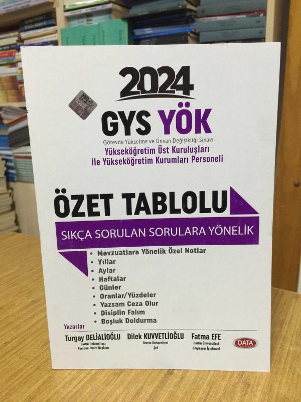 2024 YÖK Üst Kuruluşları ile YÖK Personeli GYS Özet Tablolu Sıkça Sorulan Sorulara Yönelik Data Yayınları