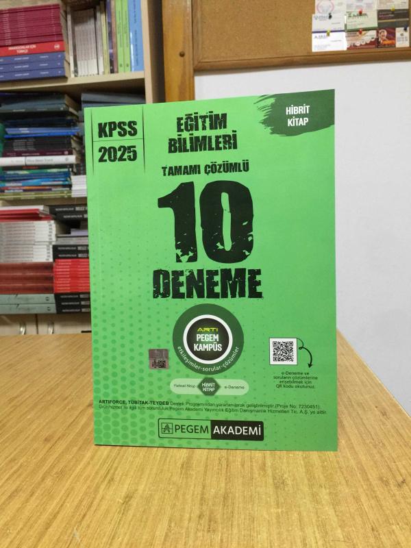 2025 KPSS Eğitim Bilimleri Tamamı Çözümlü 10 Deneme Pegem Akademi Yayıncılık