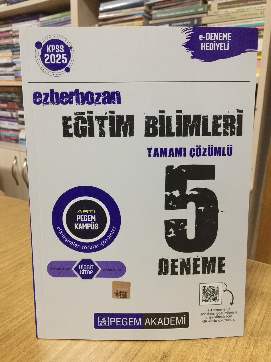 2025 KPSS Ezberbozan Eğitim Bilimleri Tamamı Çözümlü 5 Deneme Pegem Akademi Yayıncılık