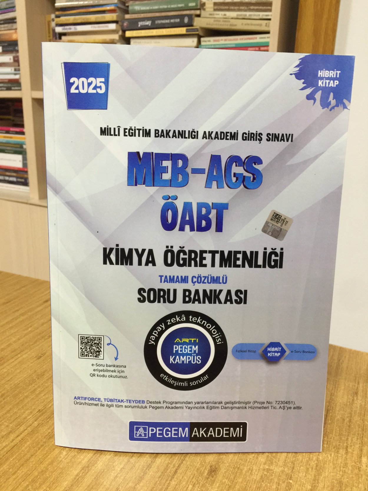 2025 MEB AGS ÖABT Kimya Öğretmenliği Tamamı Çözümlü Soru Bankası Pegem Yayınları