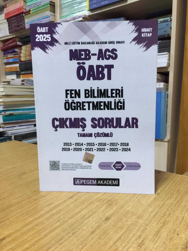 2025 ÖABT MEB-AGS Fen Bilimleri Öğretmenliği Çıkmış Sorular Çözümlü Pegem Akademi Yayınları