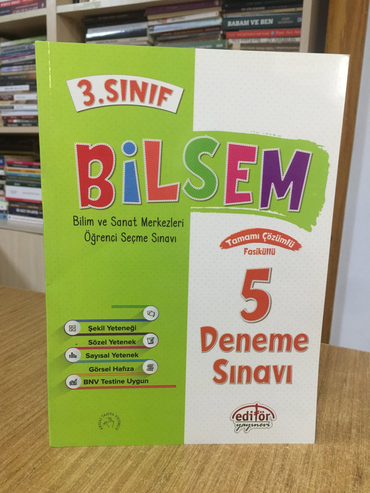 3. Sınıf BİLSEM Tamamı Çözümlü 5 Fasikül Deneme Sınavı Editör Yayınevi