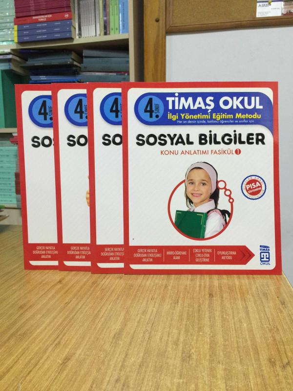 4. Sınıf TİMAŞ OKUL İlgi Yönetimi Eğitim Metodu SOSYAL BİLGİLER Konu Anlatımı Fasikül 1-2-3-4