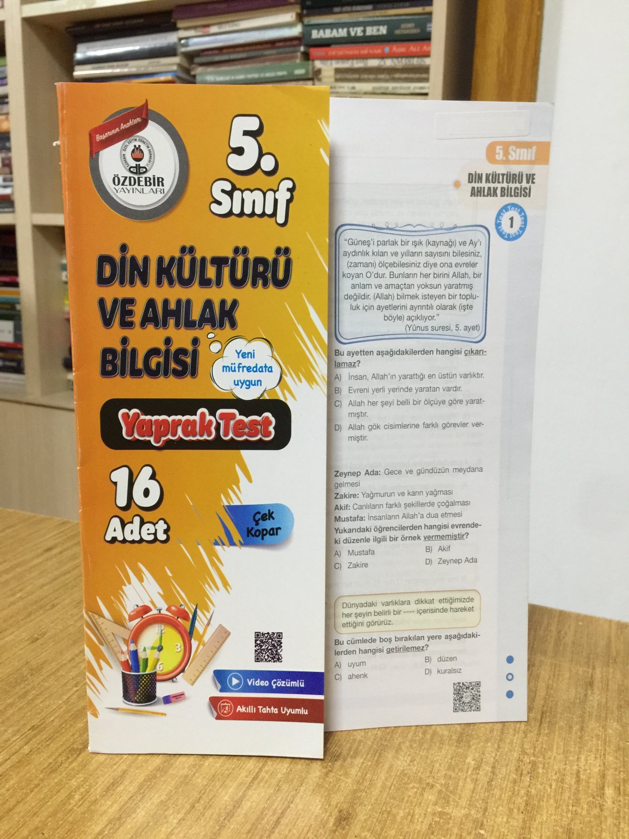 5. Sınıf Din Kültürü ve Ahlak Bilgisi 16 Adet Yaprak Test Özdebir Yayınları