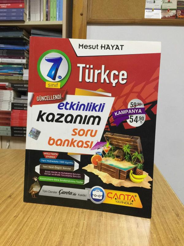 7. Sınıf Türkçe Etkinlikli Kazanım Soru Bankası Çanta Yayınları