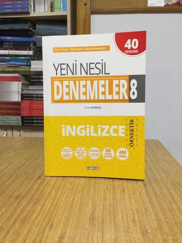8. Sınıf İngilizce Yeni Nesil Denemeler Gama Okul Yayınları