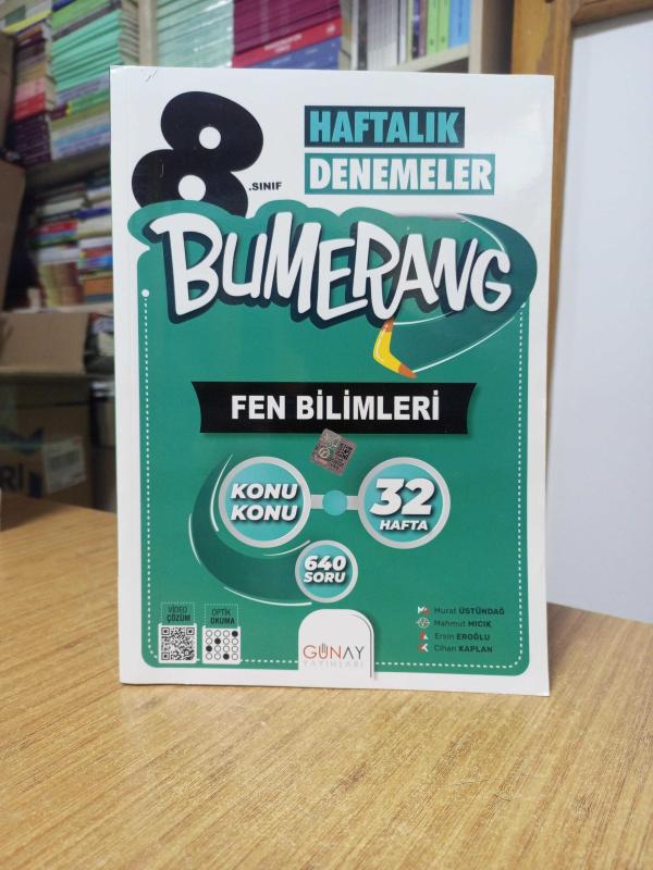 8.Sınıf LGS Bumerang 32 Haftalık Fen Bilimleri Denemeleri Günay Yayınları