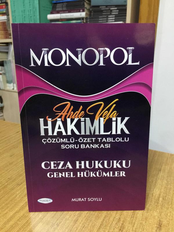 Ahde Vefa Hakimlik Ceza Hukuku Genel Hükümler Soru Bankası Monopol Yayınları
