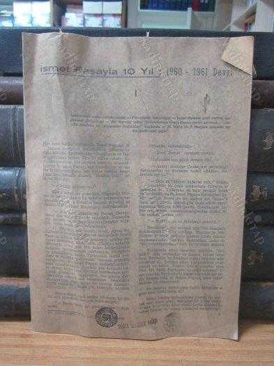 AKİS HAFTALIK AKTÜALİTE DERGİSİ - SAYI 644 İLAVESİ - İSMET PAŞAYLA 10 YIL