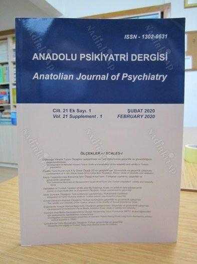 Anadolu Psikiyatri Dergisi - Cilt 21 Ek Sayı 1 - Şubat 2020