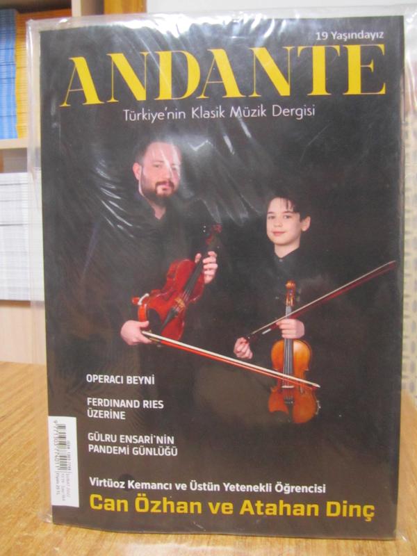 ANDANTE Türkiye'nin Klasik Müzik Dergisi - Şubat 2022 - Yıl 19 - Sayı 184 [ Can Özhan ve Atahan Dinç ]
