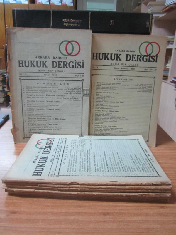Ankara Barosu Hukuk Dergisi - 1949'dan 1952'ye Kadar Yayınlanmış 6 Farklı Dergi Mevcut (Sayılar Açıklamada)