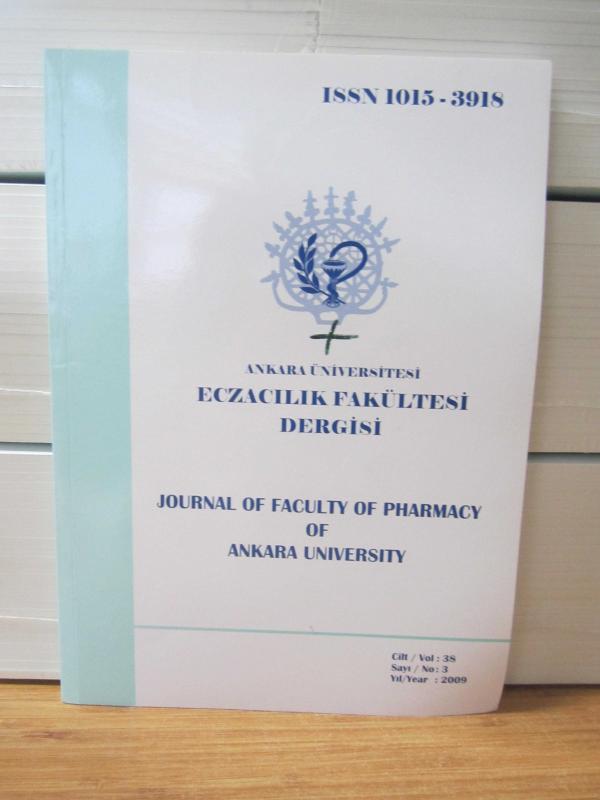 Ankara Üniversitesi Eczacılık Fakültesi Dergisi - Cilt 38 Sayı 3 - Yıl 2009