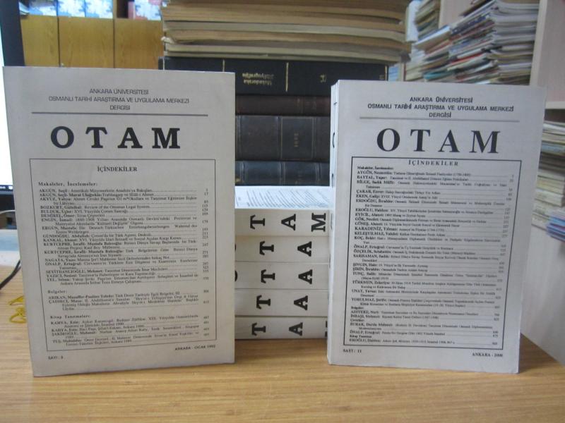 Ankara Üniversitesi Osmanlı Tarihi Araştırma ve Uygulama Merkezi (OTAM) Dergisi - 1992'den 2000'e Mevcut Sayılar: 3, 6, 7, 8, 9, 10, 11