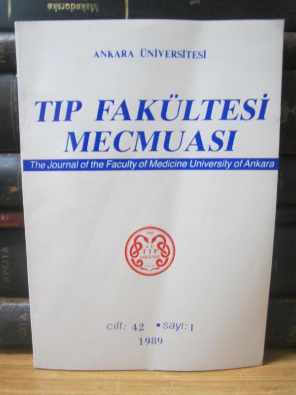 Ankara Üniversitesi Tıp Fakültesi Mecmuası - Cilt 42 Sayı 1 - Yıl 1989