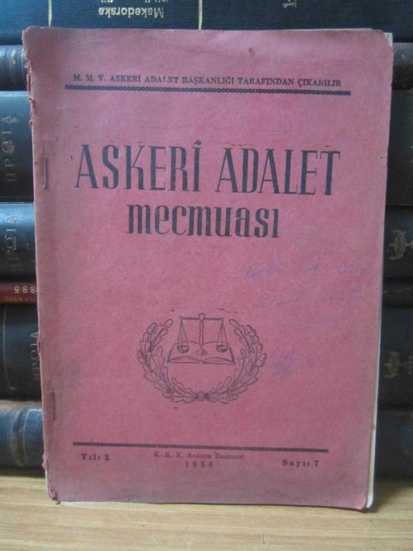Askeri Adalet Mecmuası - Sayı 7 - Aralık 1956